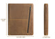 Handmade Portfolio Vintage Padfolio A4 Organizer Professional Business Carrying Case - AZXCG