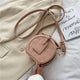 Mini Round Shaped Crossbody Bag For Woman - AZXCG handmade genuine leather 