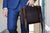 Handmade Business Leather Portfolio 15" Laptop Case with Shoulder Strap and Handle - AZXCG