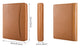 Handmade Genuine Leather Portfolio with Clipboard for A4 Size Notepad Folio Case for iPad - AZXCG