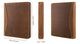 Handmade Crazy Horse Leather Portfolio with 3 Ring Binder and Letter Size Notepad Holder - AZXCG