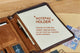 Handmade Oil Wax Leather Portfolio Tablet Holder Case with Notepad Holder - AZXCG
