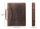 Handmade Crazy Horse Leather Portfolio with Handle and Notepad Holder - AZXCG