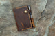 Personalized Leather Field Notes Case Wallet / Mens Leather Pocket Notebook Case Cover - AZXCG