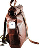 Vintage Leather Backpack School College Book bag Laptop Backpack Brown - AZXCG handmade genuine leather 