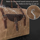 Oversized Travel Duffel Bag Waterproof Canvas Genuine Leather Weekend bag Weekender Overnight Carryon Hand Bag - AZXCG handmade genuine leather 