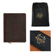 3 Ring Binder Leather Portfolio for Tablet Laptop with Notepad Clipboard - azxcgleather
