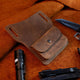 Crazy Horse Leather Cellphone Belt Waist Bag EDC Vintage Mobile Phone Cover Case Mobile Phone Waist Bag  - AZXCG handmade genuine leather 