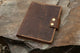 Personalized Genuine Leather Cover Portfolio for Rhodia Wirebound Meeting Notebook A5+ Size - AZXCG