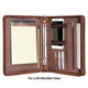 Genuine Leather Portfolio A5 Size Business Organizer with iPad Case for Left or Right Handed - AZXCG