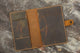 Personalized Retro Leather Portfolio Folder Cover Organizer for 5 X 8 Inch Notepad - AZXCG