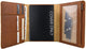 Genuine Leather Folio Cover Compatible Rocketbook Fusion,Trifold leather Folio Leather Folder ,Papers Organizer , Cards Holders ,Memo note Pocket-Executive - AZXCG handmade genuine leather 