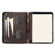 Handmade Crazy Horse Leather Portfolio with Notepad Holder for Left or Right Handed - AZXCG