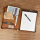 Zippered Leather Portfolio for Macbook Ipad Made with Crazy Horse Leather - azxcgleather