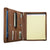 Genuine Leather Portfolio Business Organizer with A4 Size Notepad Holder for Left or Right Handed - AZXCG