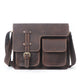 Vintage Handmade Leather Crossbody Messenger Bag - AZXCG