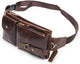 Genuine Leather Fanny Packs Waist Bag Purse for Men Large Shoulder Satchel - AZXCG handmade genuine leather 