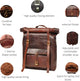 Satchel And Fable Men Women College Vintage Book Bag Fashion Anti-Theft Travel Leather Rucksack Roll Backpacks with fit 15.6 Inch Laptop Dark Brown - AZXCG handmade genuine leather 