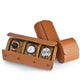 Portable watch storage case - AZXCG handmade genuine leather 