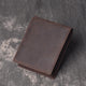 Crazy horse leather brown bifold leather men's wallet with coin pocket - azxcgleather