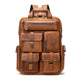 Crazy horse leather tactical business backpack - AZXCG handmade genuine leather 