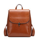 Women Brown Real Leather Backpacks Vintage Shoulder Bag - AZXCG handmade genuine leather 