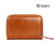 Genuine Leather Card Wallet Purse Women Business Card Holder RFID Blocking Lady Credit Card ID Holder - AZXCG handmade genuine leather 