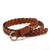 Cowhide woven candy fine leather belt for ladies - AZXCG handmade genuine leather 
