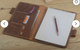 Premium Leather Notebook Work Organizer for iPad Kindle - azxcgleather