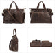 Men's Leather 17" Laptop Business Briefcase Crossbody Bag - AZXCG