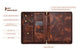 Handmade Portfolio Oil Wax Leather Padfolio for A4/Letter Size Notepad - AZXCG