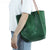 Handmade Women Leather 2 PCS Large Capacity Shoulder Handbag - AZXCG