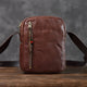 Genuine Leather Shoulder Bag for Men, Fashion Leisure Little Backpack Phone Bag Diagonal Bag - AZXCG