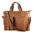 Men's Leather 17" Laptop Business Briefcase Crossbody Bag - AZXCG