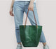 Handmade Women Leather 2 PCS Large Capacity Shoulder Handbag - AZXCG