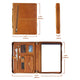 Personalized Leather Portfolio Crazy Horse Leather padfolio with Handle - AZXCG