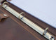 Zippered Leather Portfolio Organizer 3 Ring Binder Business Document Planner - azxcgleather