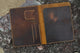 Distressed Leather large legal pad document portfolio writing case / vintage refillable leather organizer notebook cover case - AZXCG handmade genuine leather 