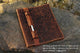 Vintage embossed leather ipad folio cover for 2020 new iPad Air 4 3 / personalized leather iPad portfolio for iPad Pro 10.5  - azxcgleather