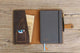 Full Focus planner leather cover portfolio , Personalized distressed leather cover for full focus planner journal - AZXCG handmade genuine leather 