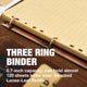 Personalized Portfolio 3 Ring Binder for Business School - azxcgleather
