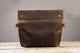 Vintage brown leather bag for men , rustic leather mens designer crossbody bags , mens leather messenger bag - AZXCG handmade genuine leather 