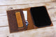 Tooled leather remarkable 2 tablet case , all embossing leather remarkable folio organizer - AZXCG handmade genuine leather 