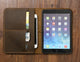 Personalized Vintage Distressed genuine real leather iPad mini 2 3 4 case cover sleeve / iPad mini organizer case - azxcgleather