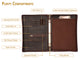 Handmade Crazy Horse Leather Portfolio A4 Size Notepad 3 Ring Binder & Clipboard - AZXCG